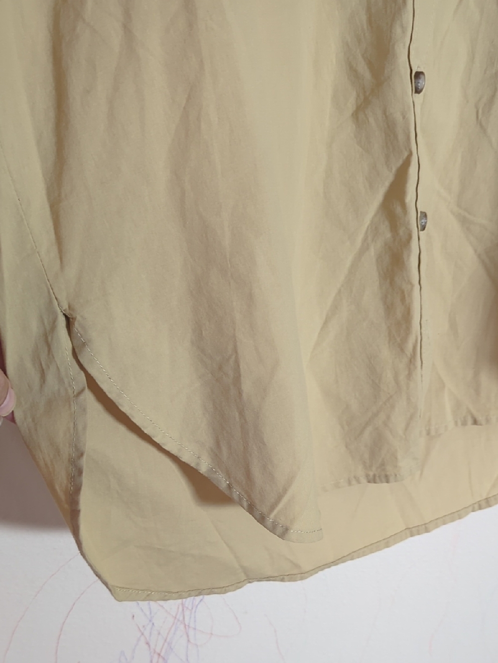 Universal Thread Relaxed Button-Down Shirt - Beige/Tan Size S - Picture 6 of 6